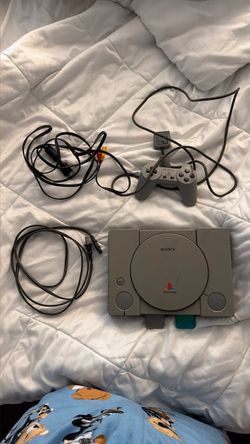 Sony PlayStation 1 Console with Controller and Cables