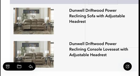 Reclining Sofa & Love seat with adjustable head rests!