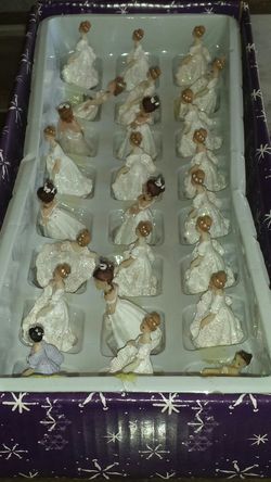 XV Glittery White Dress Dolls