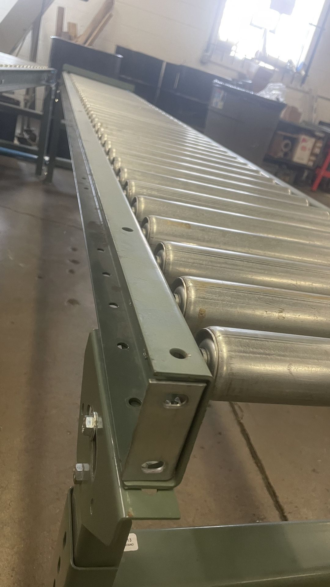 ULine Conveyor Roller 10Ft Long With Legs As shown 