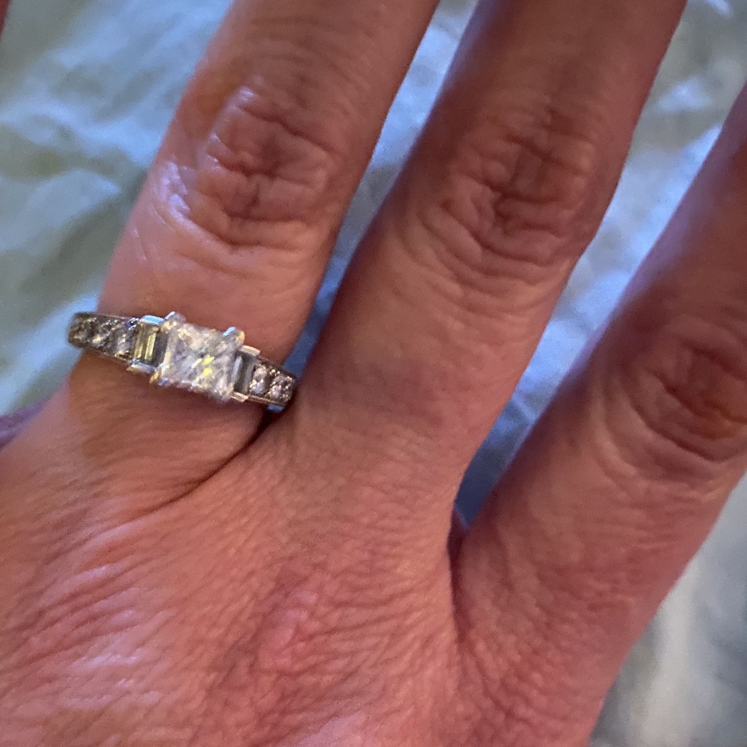 Wedding Engagement Diamond Ring White Gold
