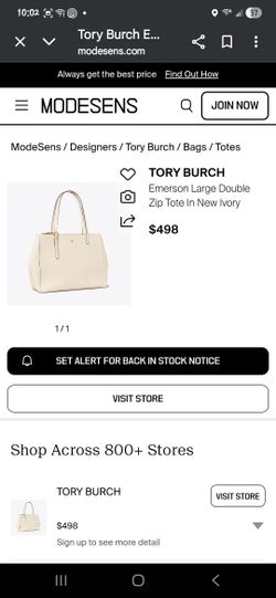 Tory Burch Large Double Zip Tote
