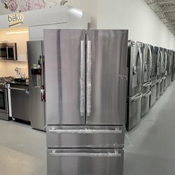 Sharp 36 Inch French 4-Door Counter Depth Refrigerator 8VH