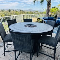 ¡Great Condition! Outdoor Firepit Patio Furniture W Cover!