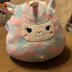 Squishmallows 16" Winona Pegasus Llama Tie Dye Plush Toy Multicolor