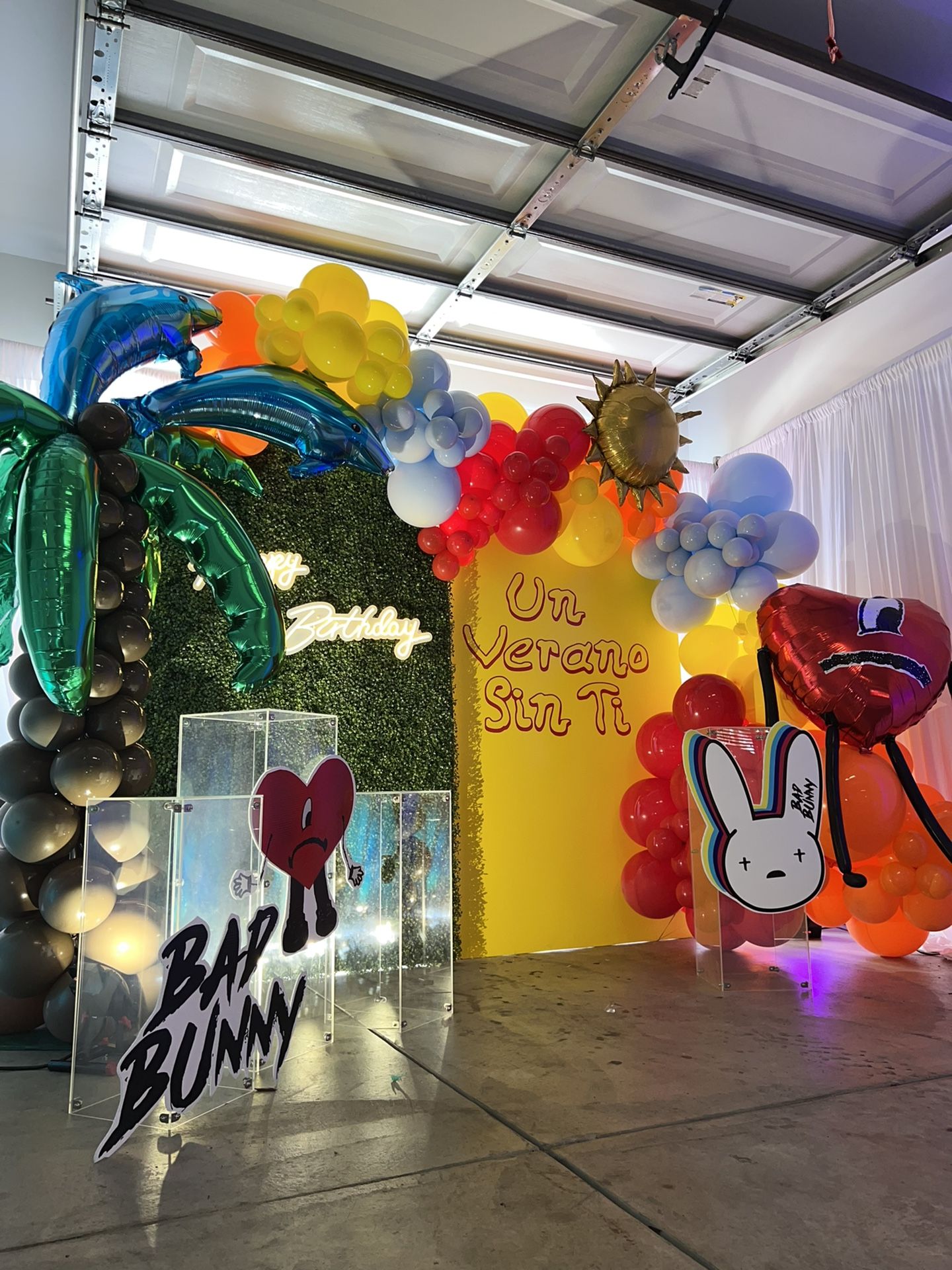 Bad Bunny Backdrop Decorations