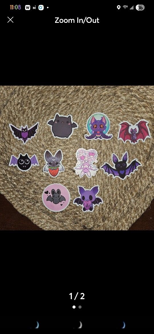 10 Bat Stickers