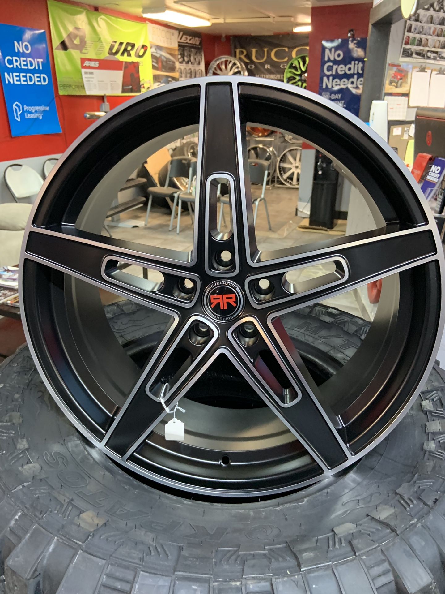 Revolution Racing 20” 5x4.5 5x114.3 blk/machine!! Se Habla Español for ...