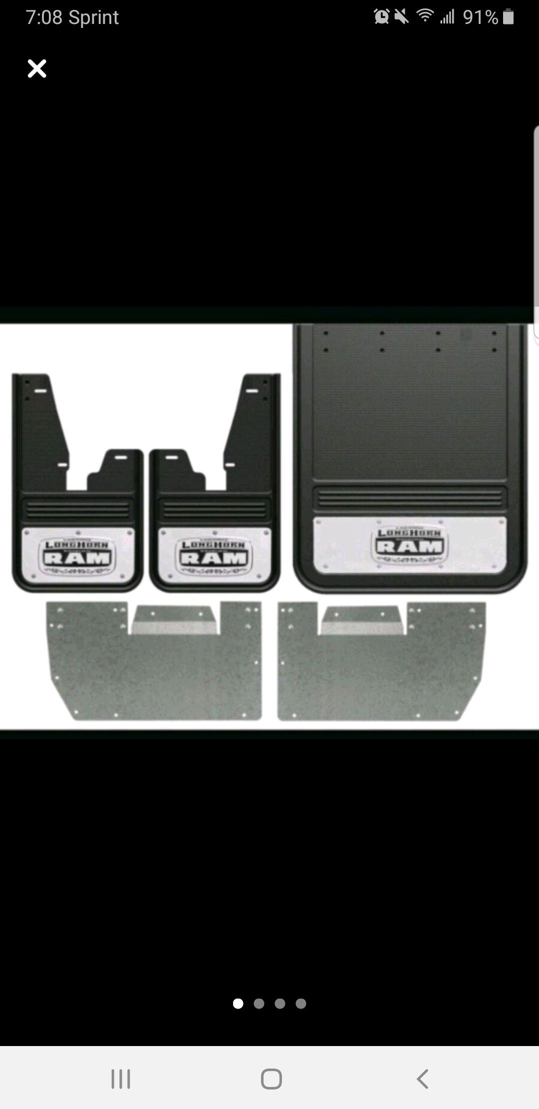 2010-18 RAM 3500 Longhorn Logo Gatorback Dually Mud Flaps - Set