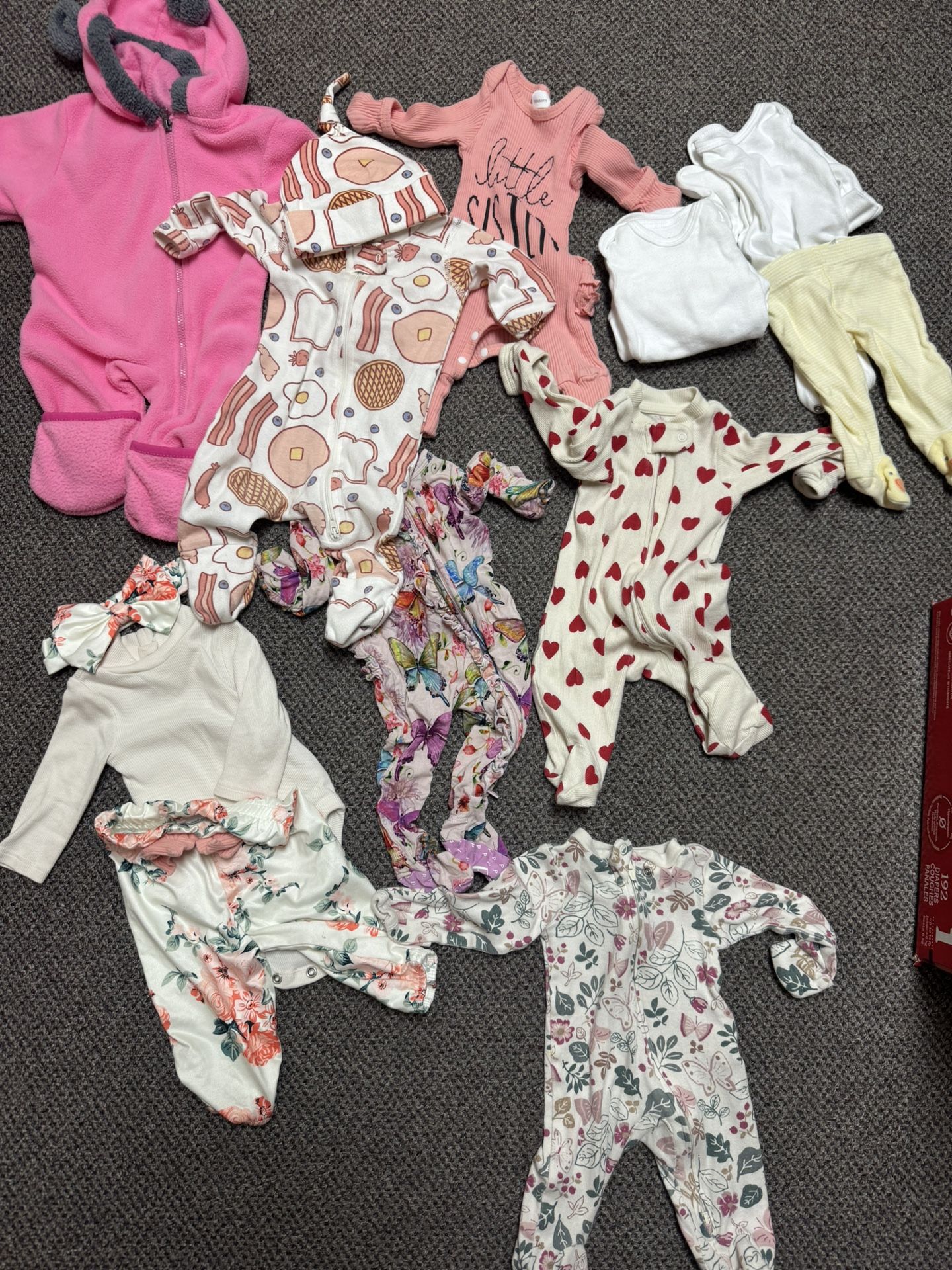 Newborn Baby Girl Clothes & Diapers