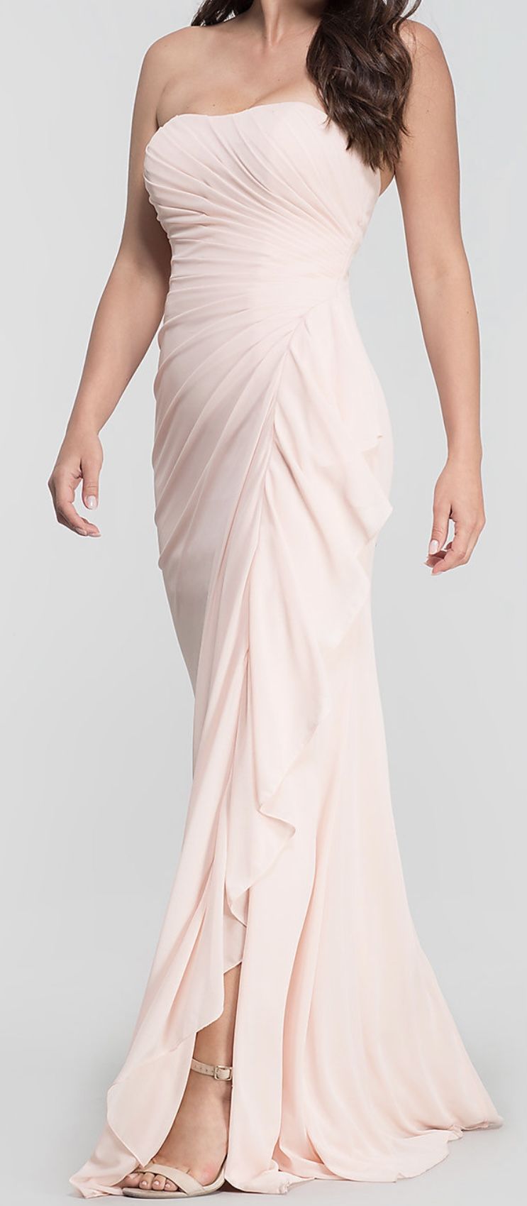 Beautiful Flowy Light Pink Size 8 Kleinfled Dress