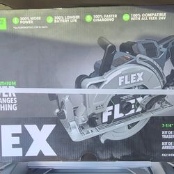 FLEX 24-volt 7 1/4-in. Cordless Circular Saw Kit (10.0AH BATTERY & Charger Included)