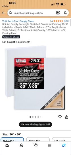 2 canvas boards