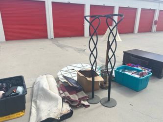 Black Twisted Metal Floor Lamp Pair