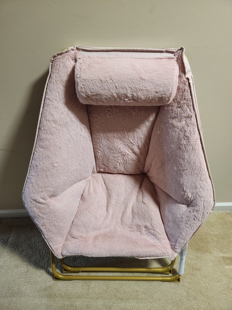 AcozyHom Suede Fabric Hexagon Moon Chair