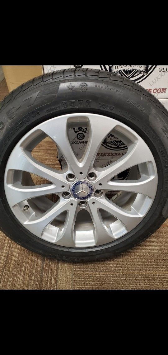FACTORY BENZ WHEELS 17INCH AND TIRES $590