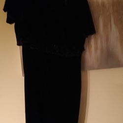 Suede Dress Black