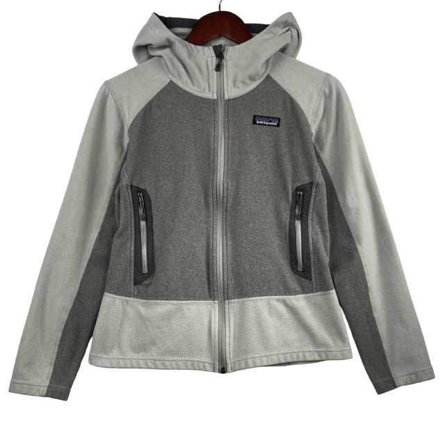 Patagonia Emmilen Jacket Women’s S Gray Full Zip Fleece Mock Neck Zip Pockets SZ SMALL