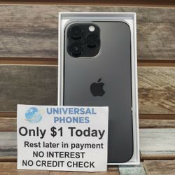 Apple IPhone 14 Pro Max 128gb  UNLOCKED . NO CREDIT CHECK $1 DOWN PAYMENT OPTION  3 Months Warranty * 30 Days Return *