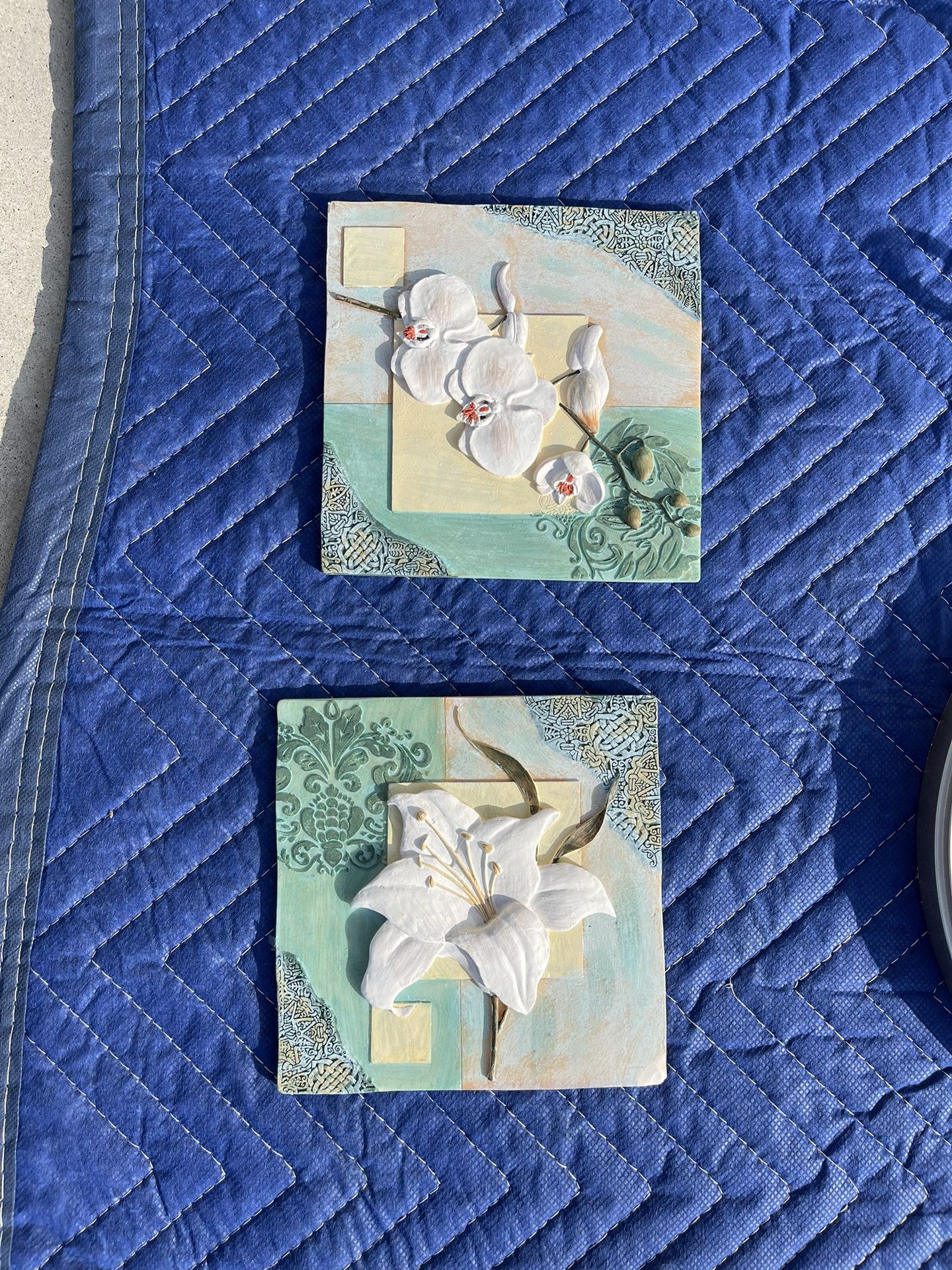 Small Floral Tile Wall Art