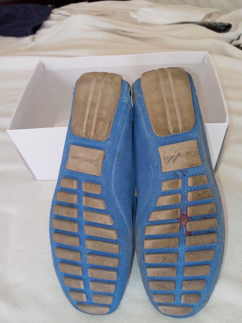 MEN'S SIZE: (9) **CALVIN KLEIN: BRUSHED SUEDE DRIVER LOAFER** (•8/10 CONDITION •ODOR/STAIN FREE) $$30