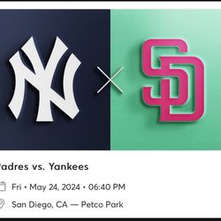 Yankees Vs Padres 4th Row 3rd Base Side Friday 5/23
