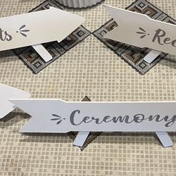 New Free Standing Wedding Signs 12 in. Hanford $10 For All 