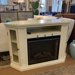 Corner Fireplace Console