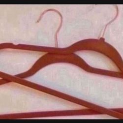 15- BROWN VELVET HANGERS- BRAND NEW