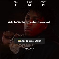 2 Floor tickets to Youngboy 