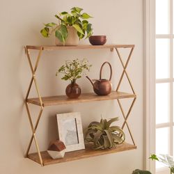 World Market 3 Tier Wall Shelf 