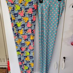 Mickey, Minnie Lularoe Leggings, One Size, Like New