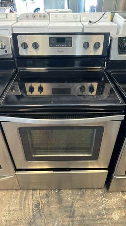 Whirlpool Stainless Electric Stove with Glass Top
