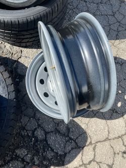Steel Wheel Rim trailer wheel 16 inches 16x6 silver 8x7.5 $95 each tire plus tax