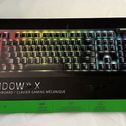 Razer BlackWidow V4 X - Mechanical Gaming Keyboard: Yellow Switches Linear & Silent - 6 Dedicated Macro Keys - Chroma RGB - Doubleshot ABS Keycaps - M