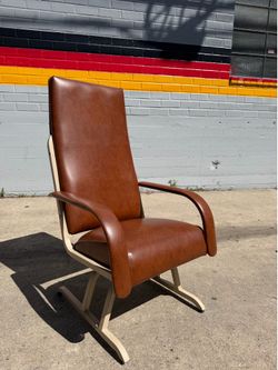 Rare Vintage 1960s Mid-Century Modern High-Back