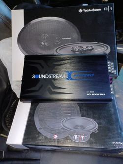 2 sets of speakers 4 Channel Amp and Amp kit