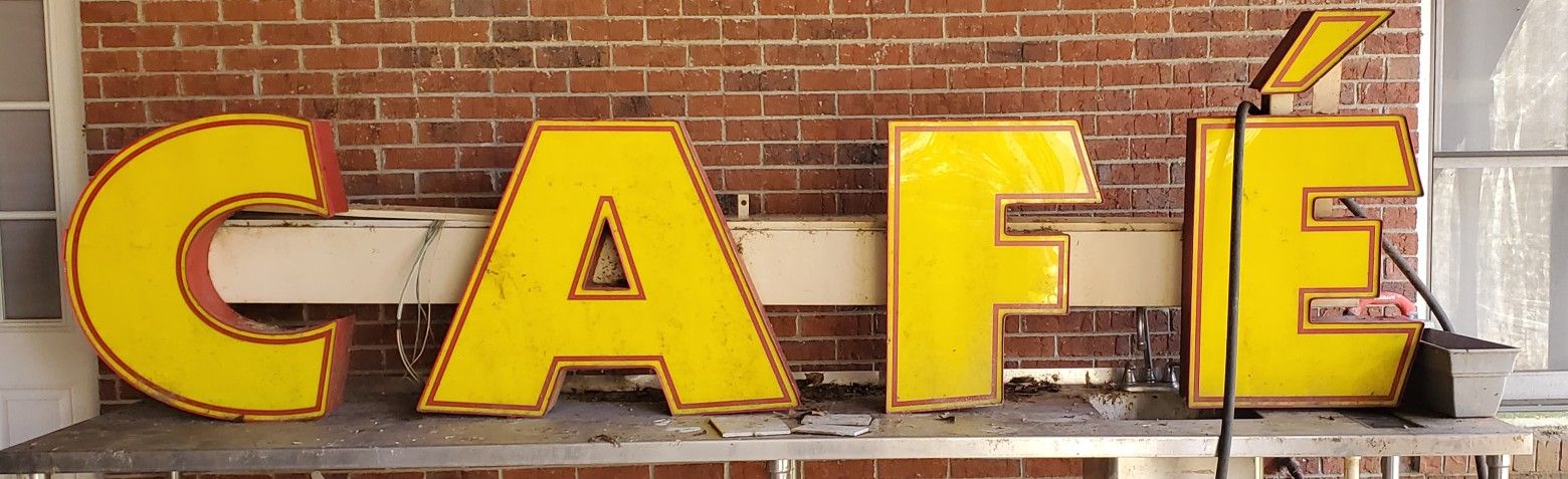 "Cafe" Channel Light Up Signage