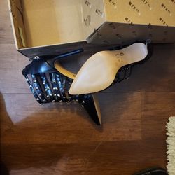 Stiletto 6 Inch Heel Black Ankle Length