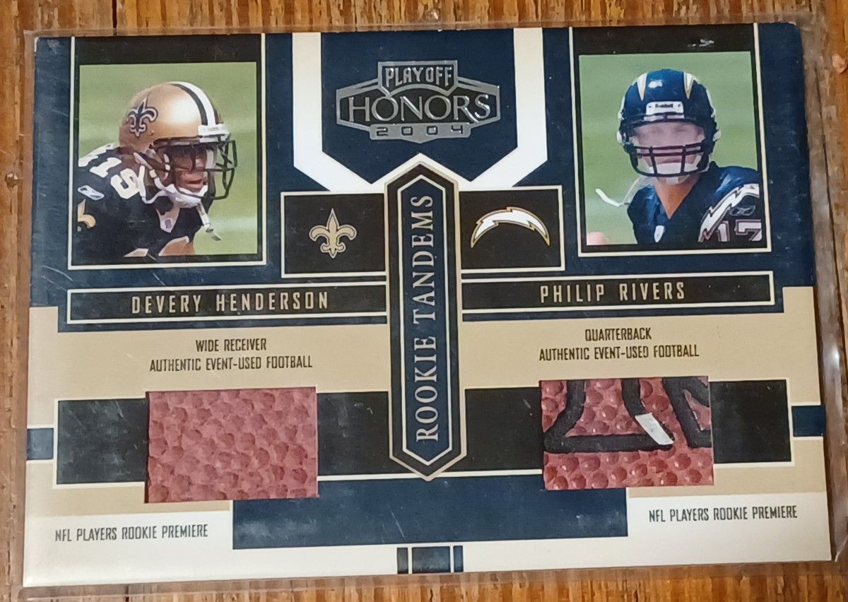 Phillip Rivers 75/125 Devery Henderson Saints Chargers 2004 Relics Ball