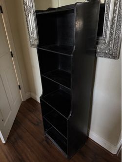 Black standing shelf