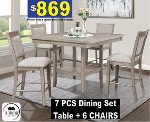 7 PCs Dining Table Set