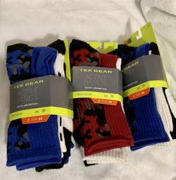 NEW Tek Gear Boys’ Socks 9 Pair
