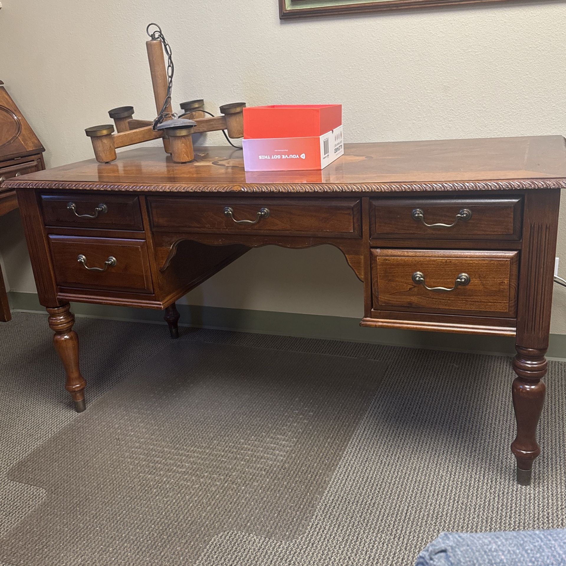 Antique brown desk
