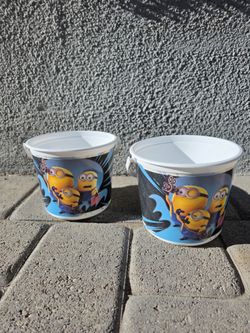 Minions Plastic Popcorn Buckets – Set of 2