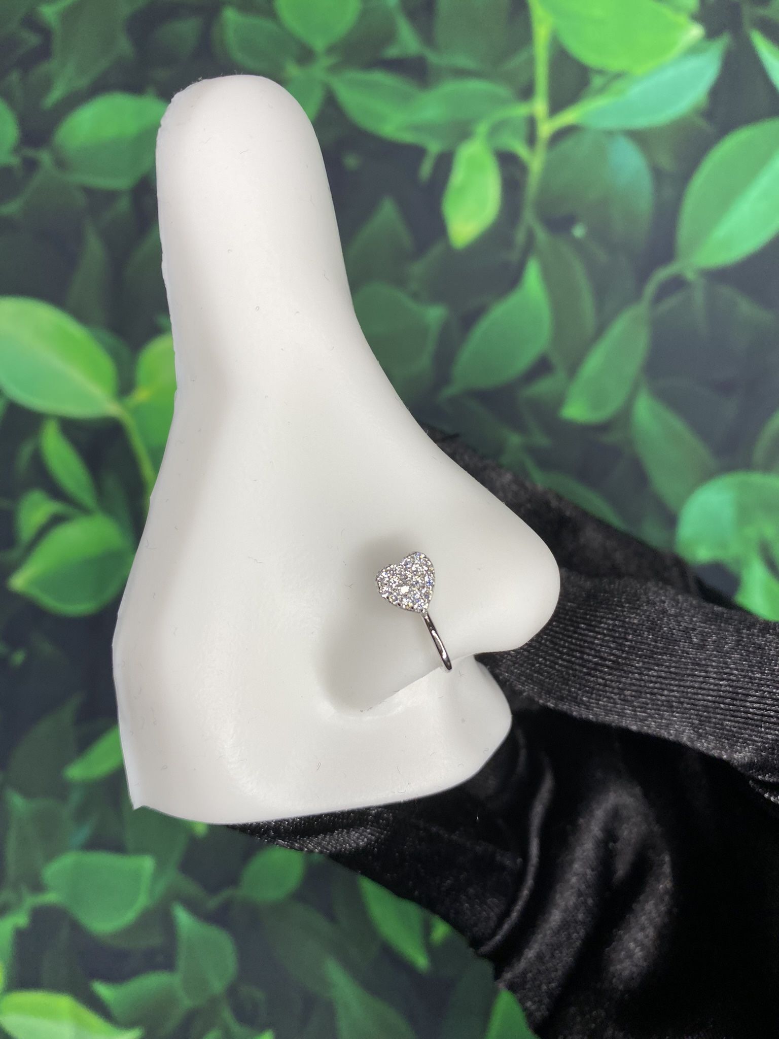 Flower Nose Cuff - Silver 