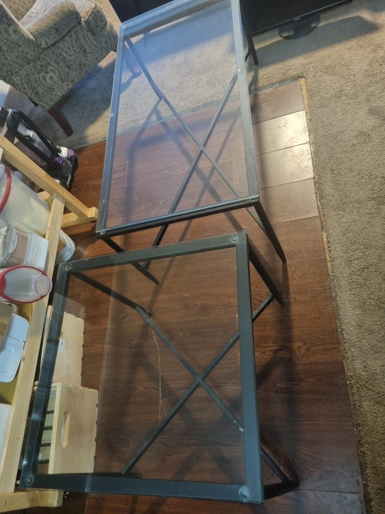 Glass Coffee Table & End Table