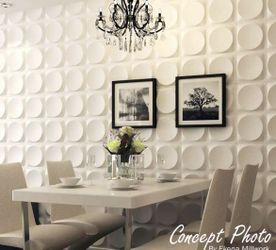 Ekena Millwork WP20X20DLWH-CASE-20 Delfina EnduraWall Decorative 3D Wall Panel, 19 5/8"W x 19 5/8"H, White, 20 Each