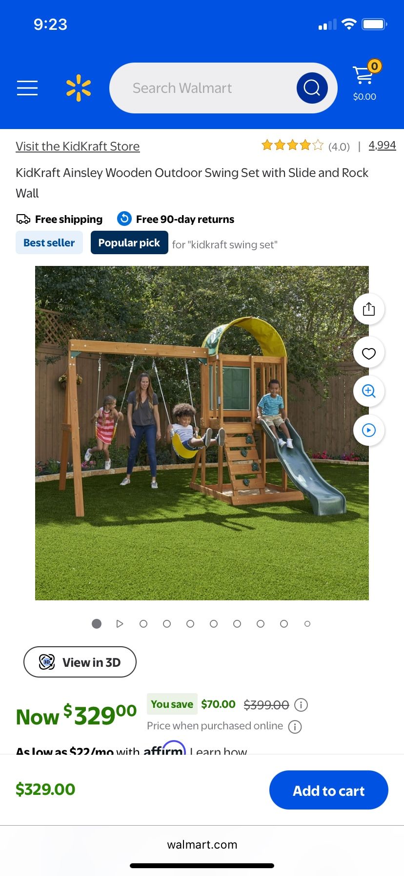 Kidkraft Ainsley Outdoor Swing set