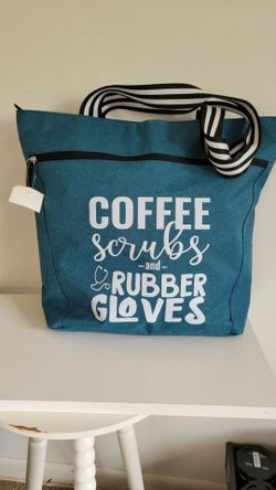 Coffee Scrubs and Rubber Gloves Tote Bag